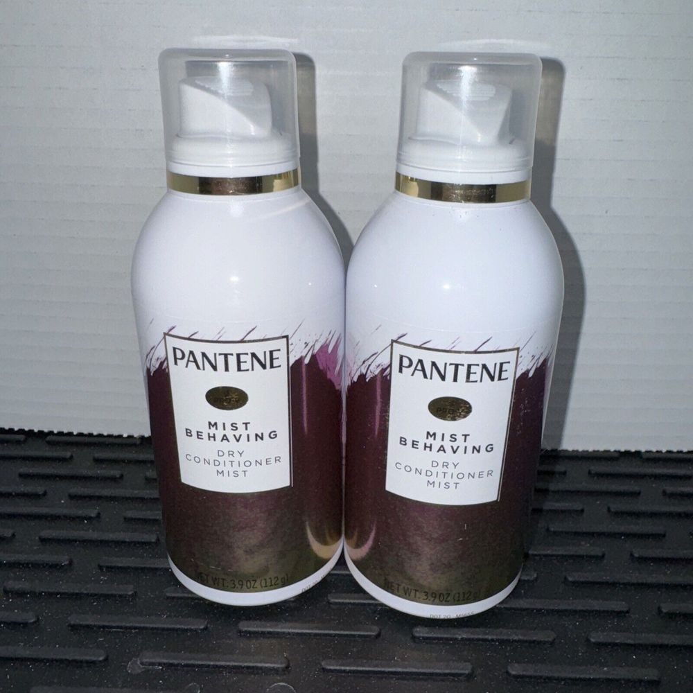 Pantene Dry Conditioner Mist Women 3.9oz White Mist Behaving 2 Pack Bundle
